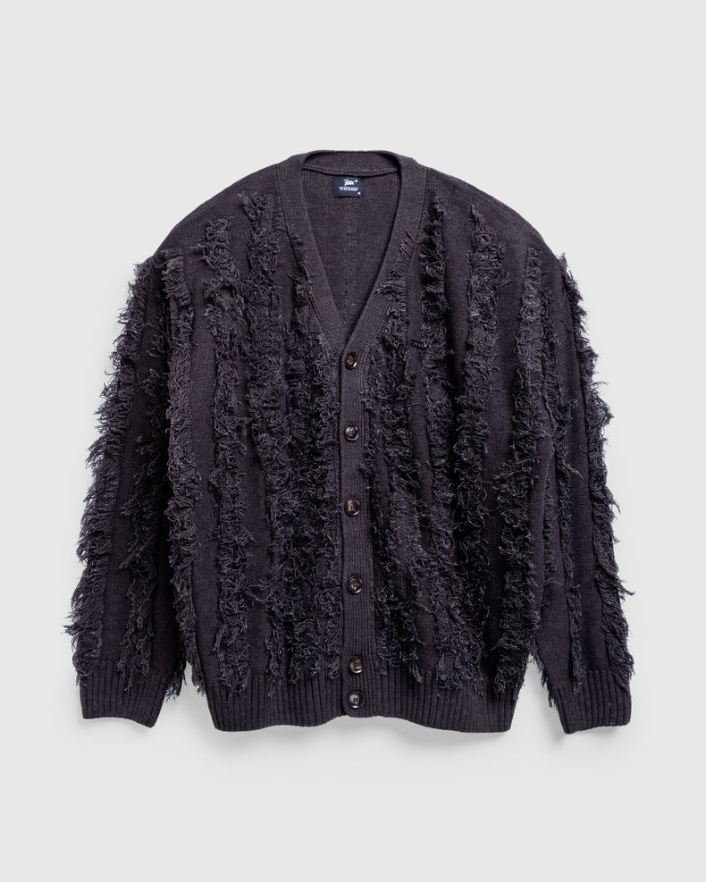 Fringed Knitted Cardigan Moonless Night