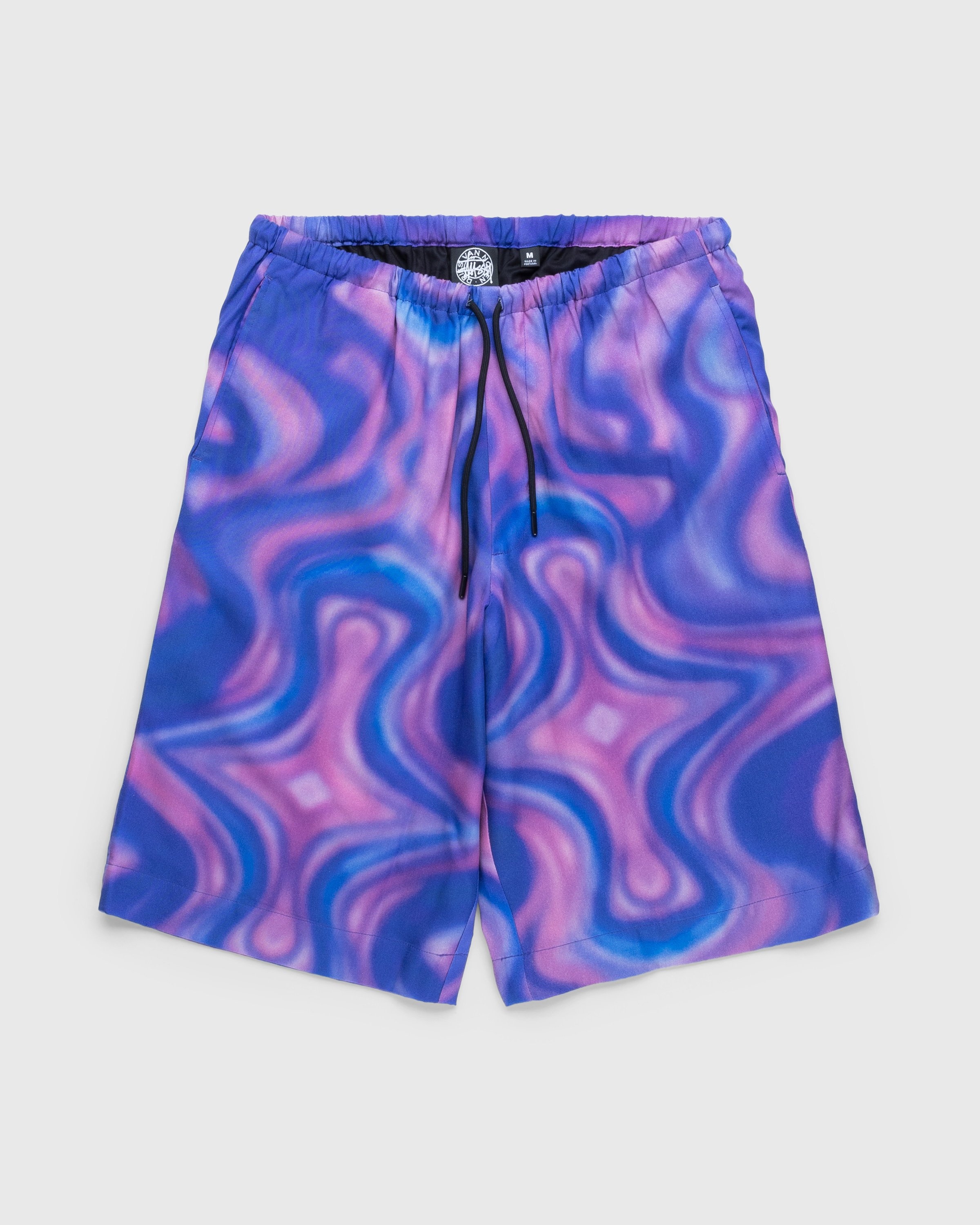 Stüssy x Dries van Noten – Airbrush Shrooms Shorts - Shorts - Purple - Image 1