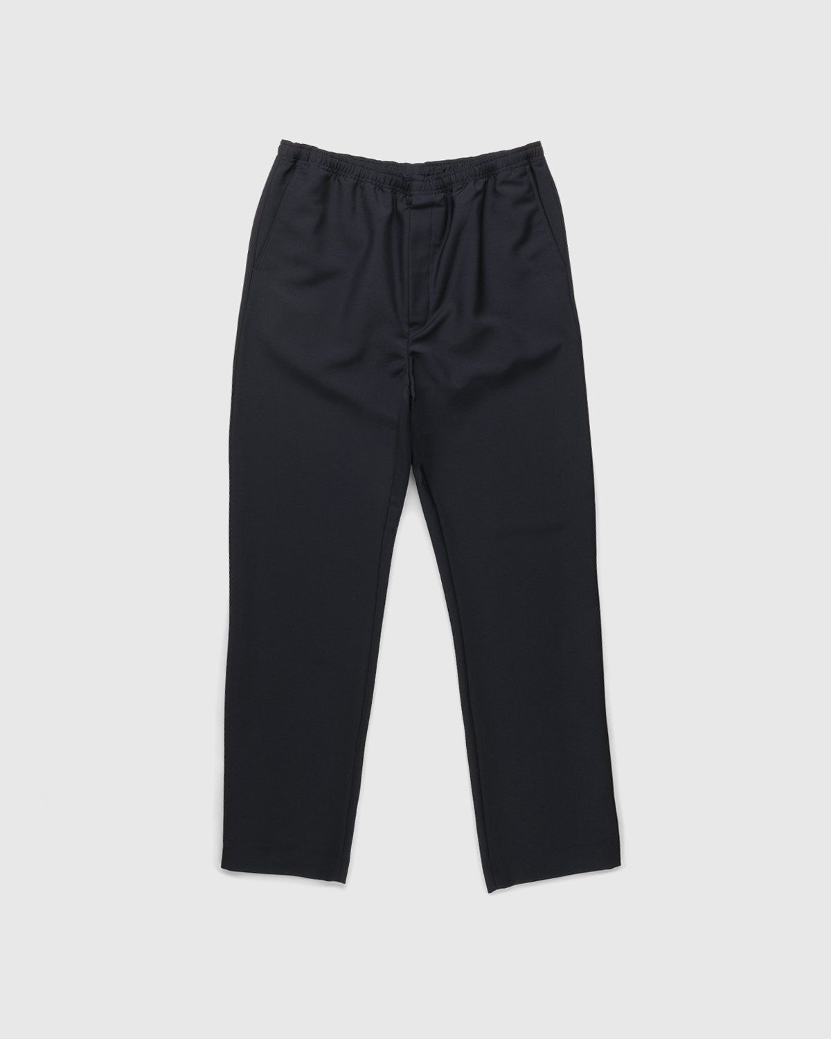 Acne Studios – Mohair Blend Drawstring Trousers Navy - Trousers - Blue - Image 1