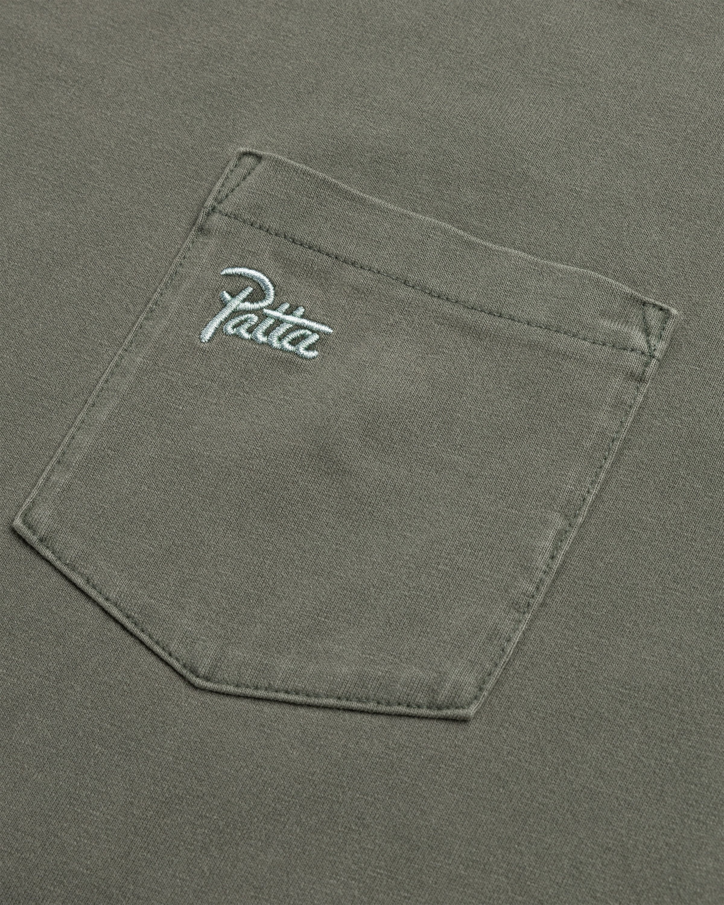 Patta – Basic Washed Pocket T-Shirt Beetle - Tops - Green - Image 6