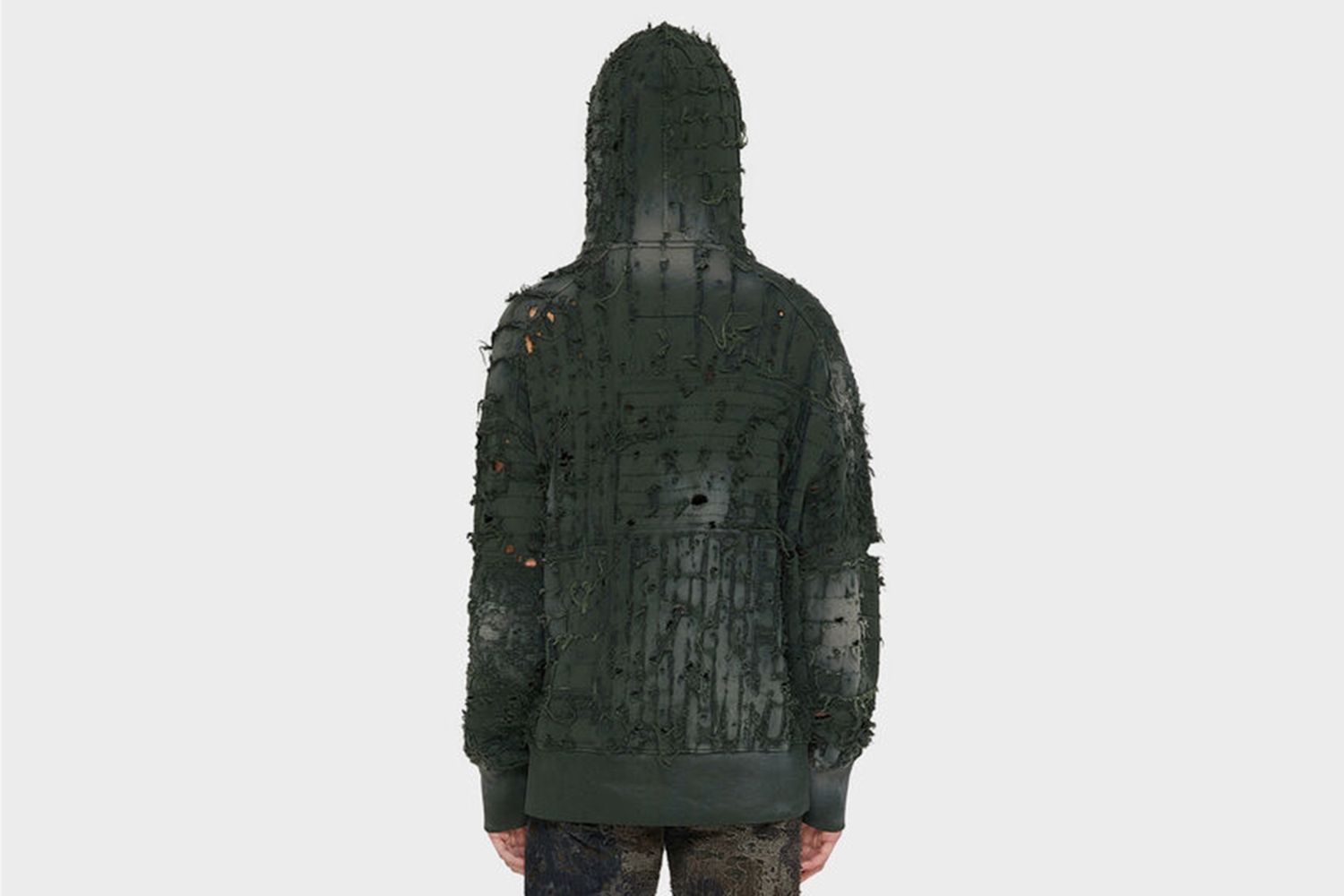 Boro Effect Oversized Hoodie
