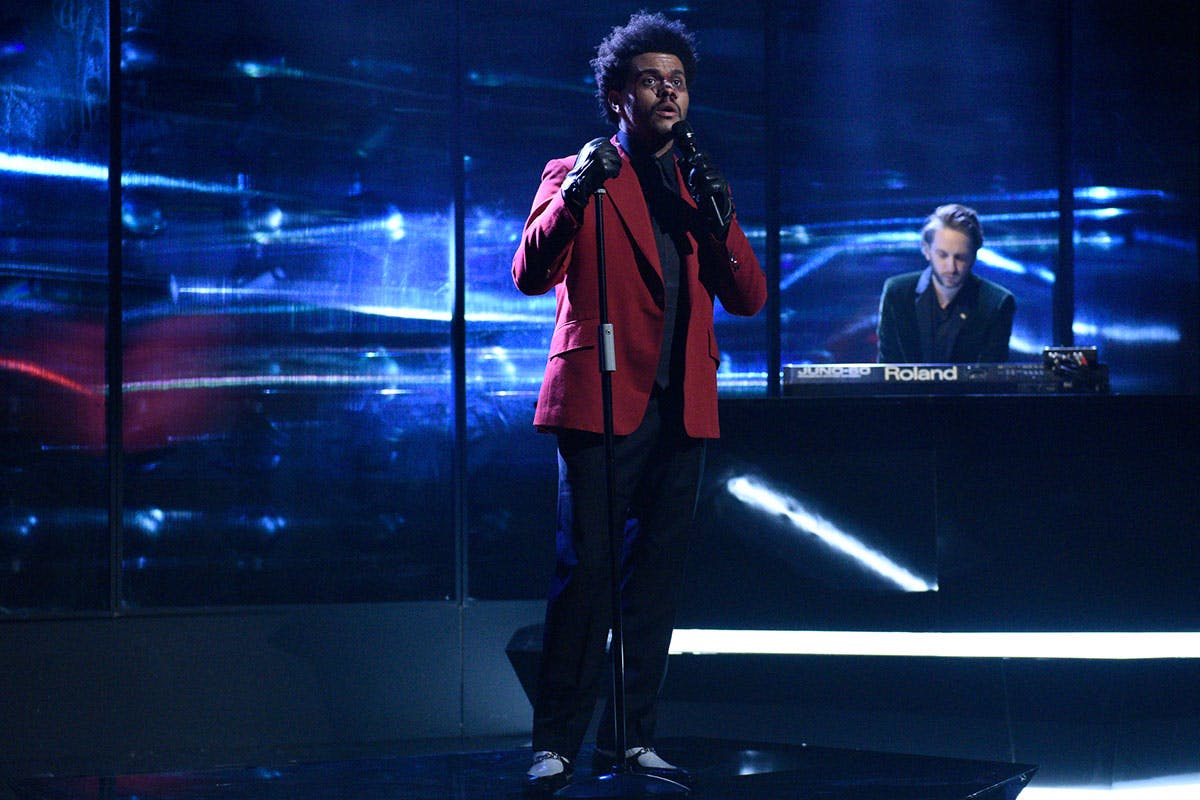 The Weeknd performs on Saturday Night Live