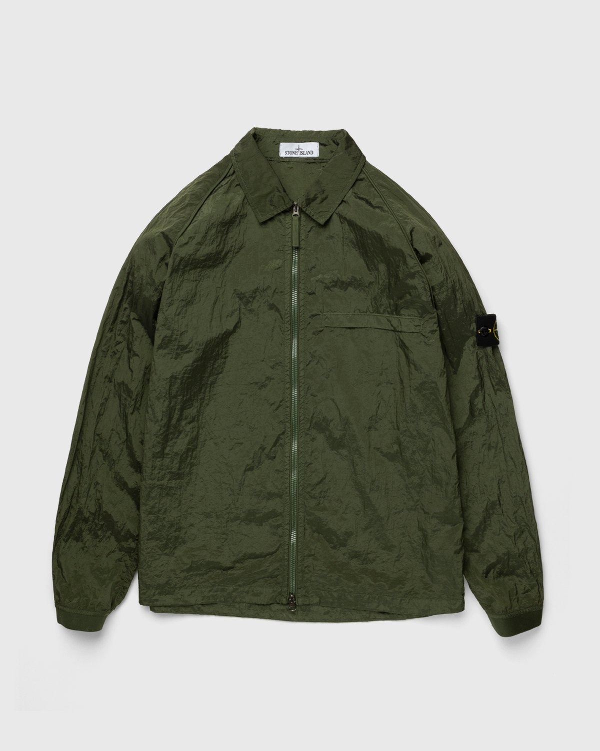 Stone Island 12321 Garment Dyed Nylon Metal Overshirt Olive