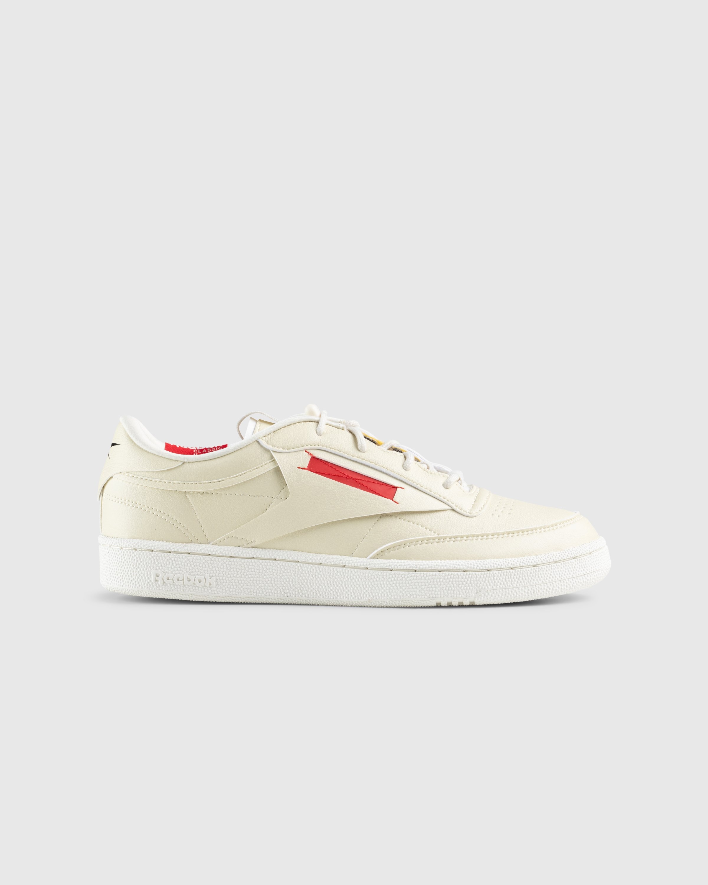 Reebok x Milk Makeup – Club C 85 Vegan Vintage Chalk/Vector Red/Core Black - Sneakers - Beige - Image 1
