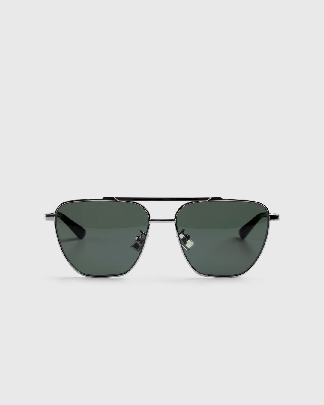 Bottega Veneta – Pilot Square Frame Sunglasses Silver - Eyewear - Silver - Image 1