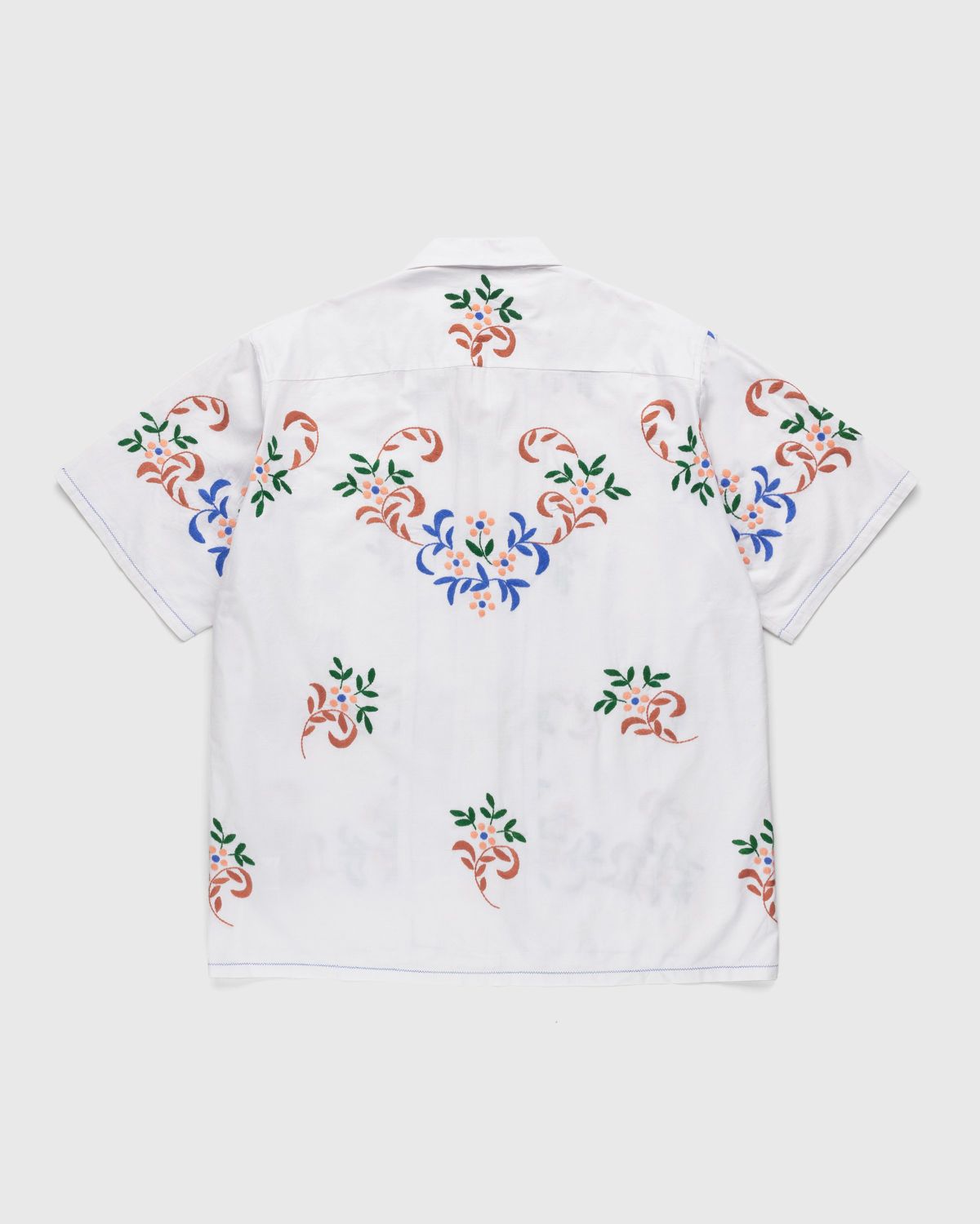 Diomene by Damir Doma – Embroidered Vacation Shirt White/Blue - Shirts - White - Image 2