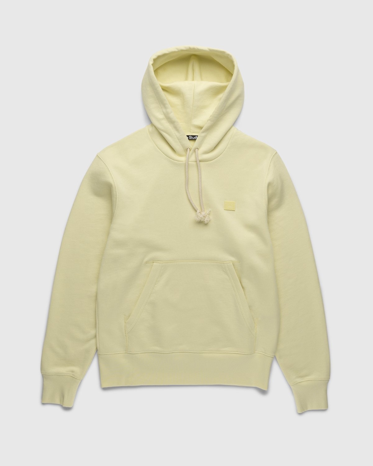 Acne Studios – Organic Cotton Hooded Sweatshirt Vanilla Yellow - Hoodies - Yellow - Image 1