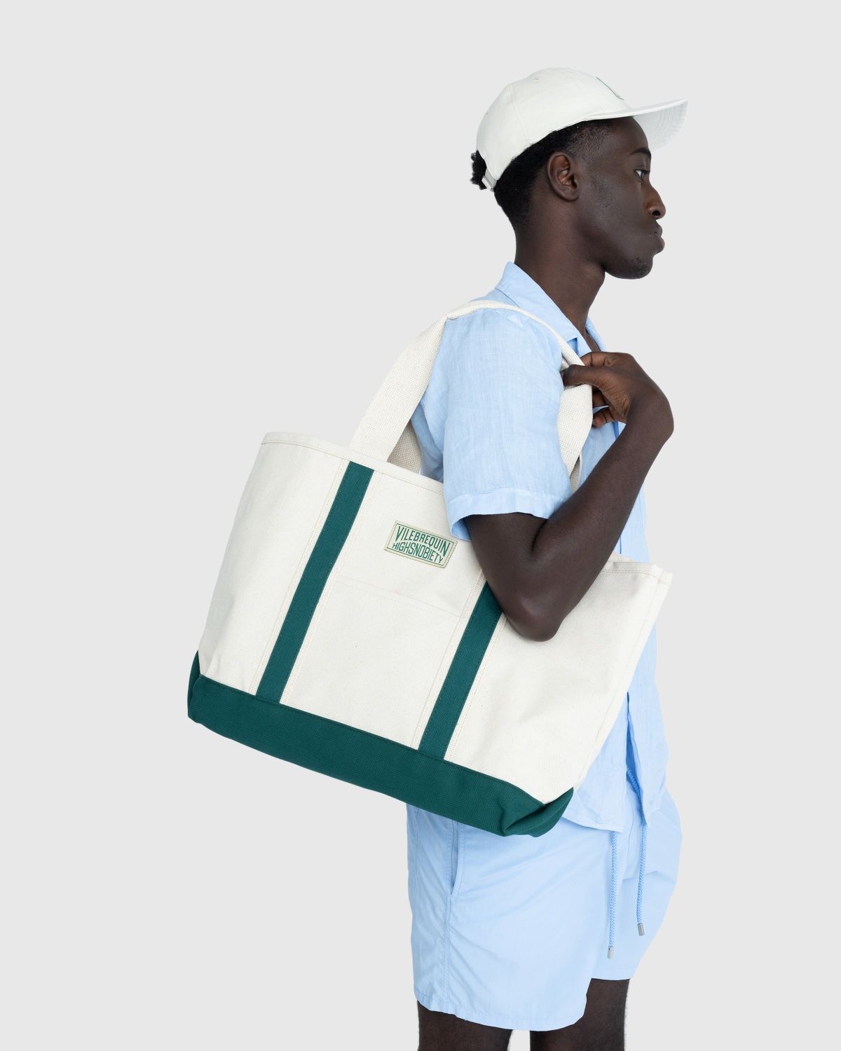 Vilebrequin x Highsnobiety – Bicolor Large Tote Bag Natural/Green - Bags - Natural/Green - Image 5