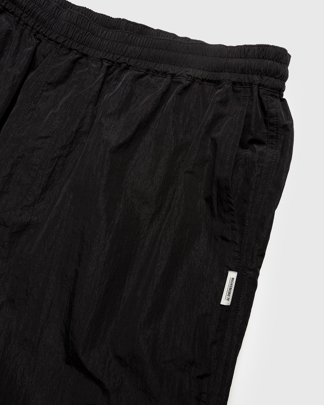 Highsnobiety – Crepe Nylon Elastic Pants Black - Active Pants - Black - Image 3