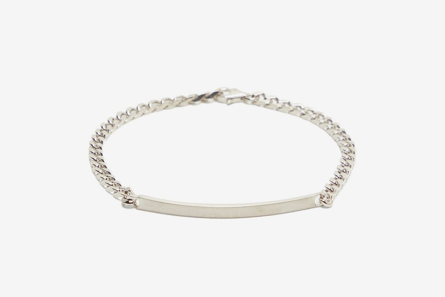 ID-Tag Sterling-Silver Chain Bracelet