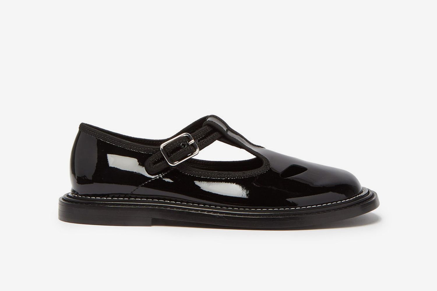 Alannis T-Bar Patent-Leather Mary Jane Flats