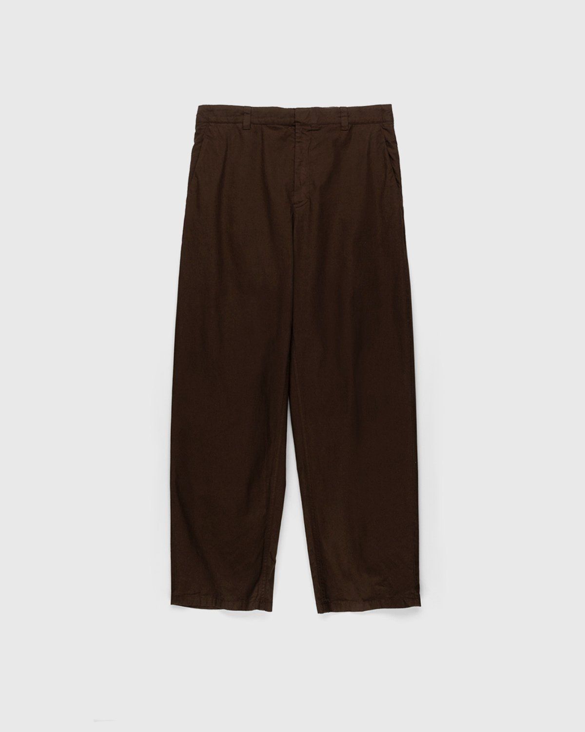 Jil Sander – Cotton Trousers Dark Brown - Trousers - Brown - Image 2