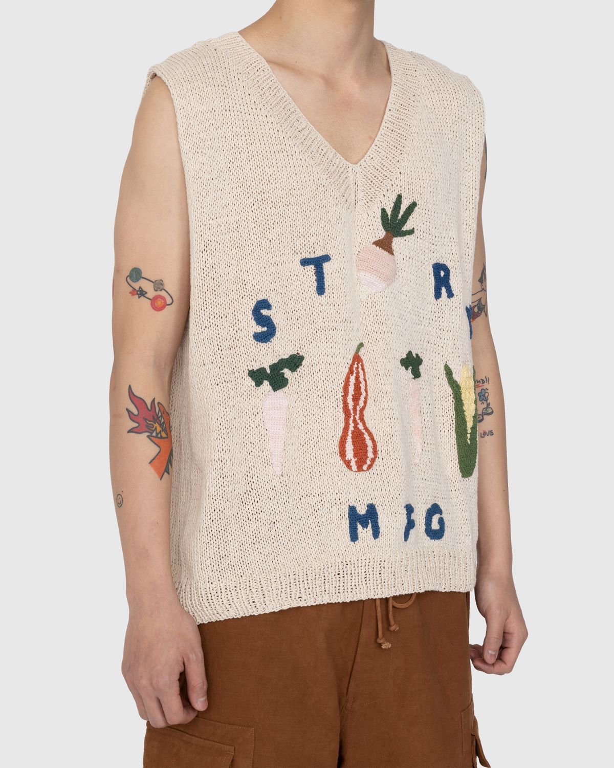 Story mfg. – Party Vest Squash White - Knitwear - White - Image 3