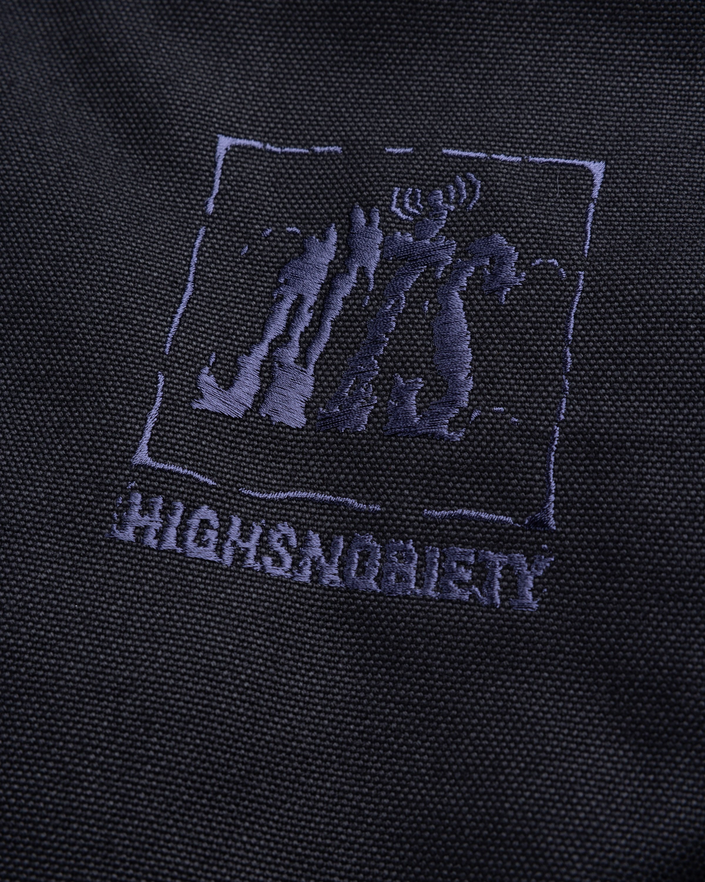 NTS x Highsnobiety – Stonewashed Canvas Bomber Jacket Black - Outerwear - Black - Image 8