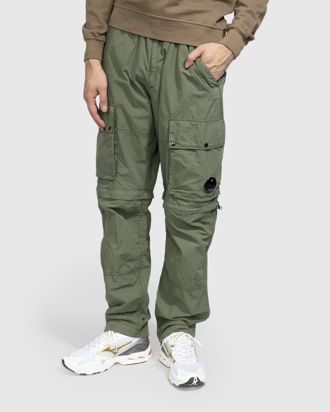 C.P. Company – Flatt Nylon Zipped Cargo Pants Bronze Green