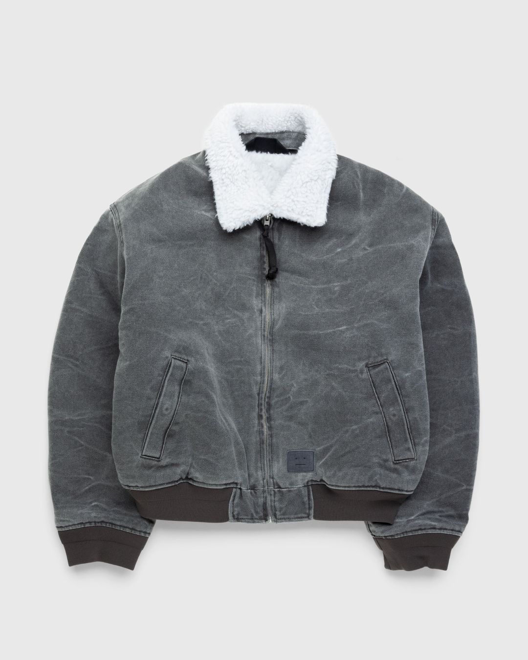 Acne Studios Cotton Canvas Bomber Jacket Grey Highsnobiety Shop