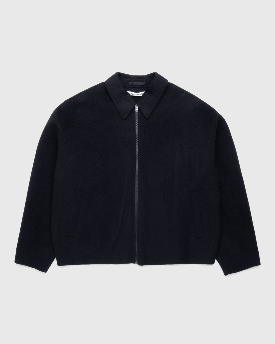 Acne Studios – Wool Zipper Jacket Black - Jackets - Black - Image 1