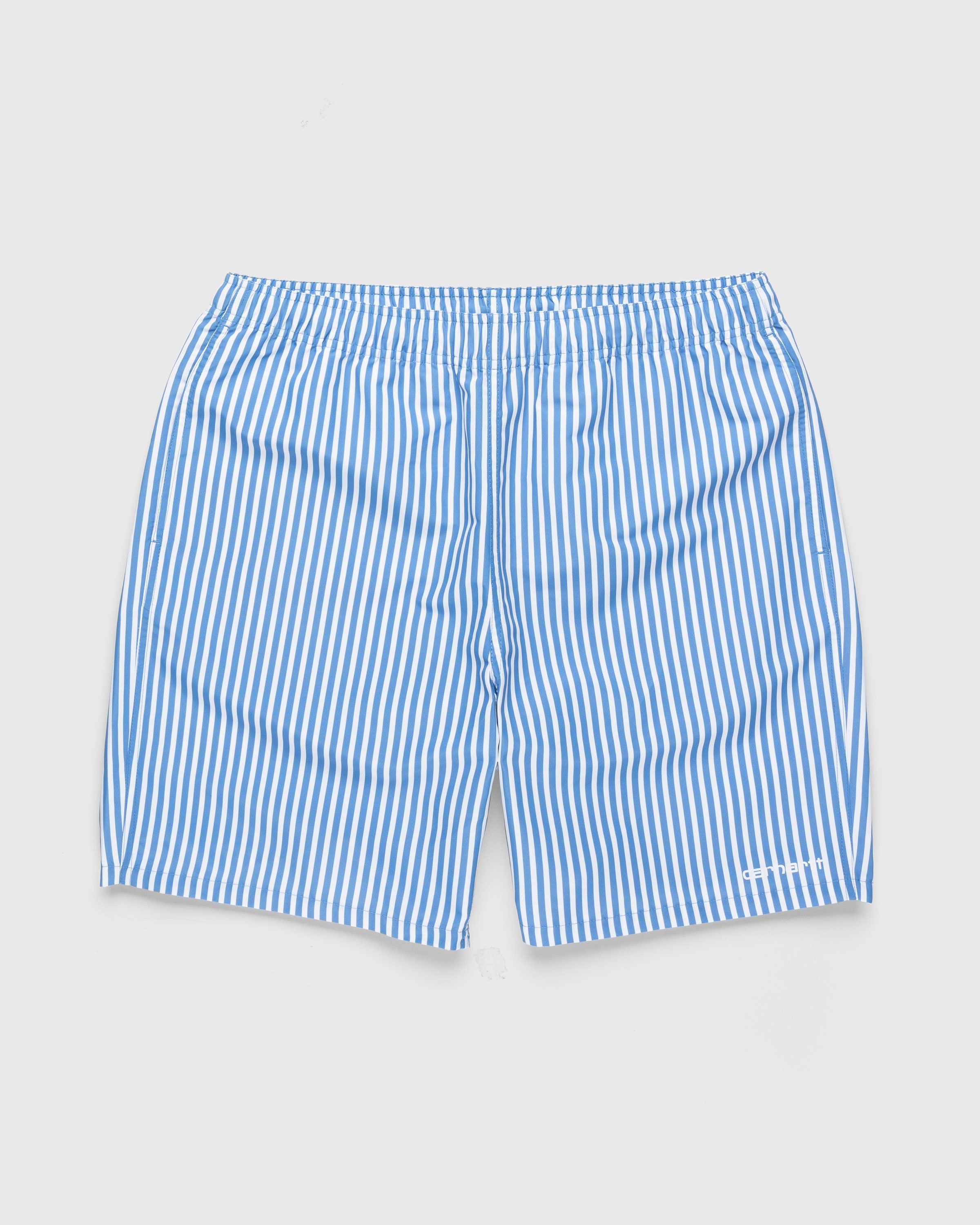 Carhartt WIP – Island Swim Trunk Piscine Matson Stripe - Swimwear - White - Image 1