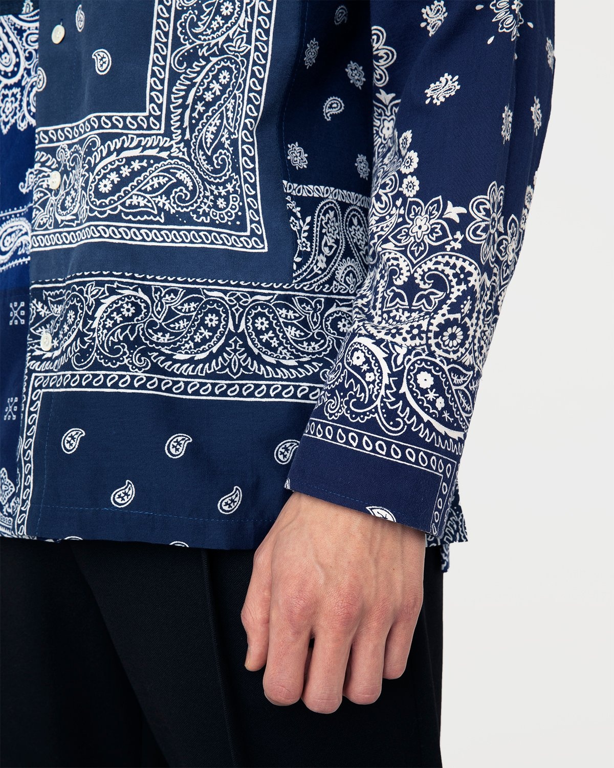 Miyagihidetaka – Bandana Shirt Navy - Shirts - Blue - Image 6