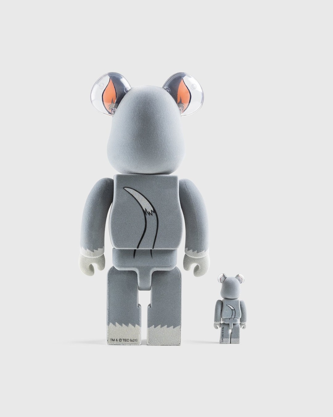 Medicom – Be@rbrick Tom Flocky 100% and 400% Set Grey - Toys - Grey - Image 2