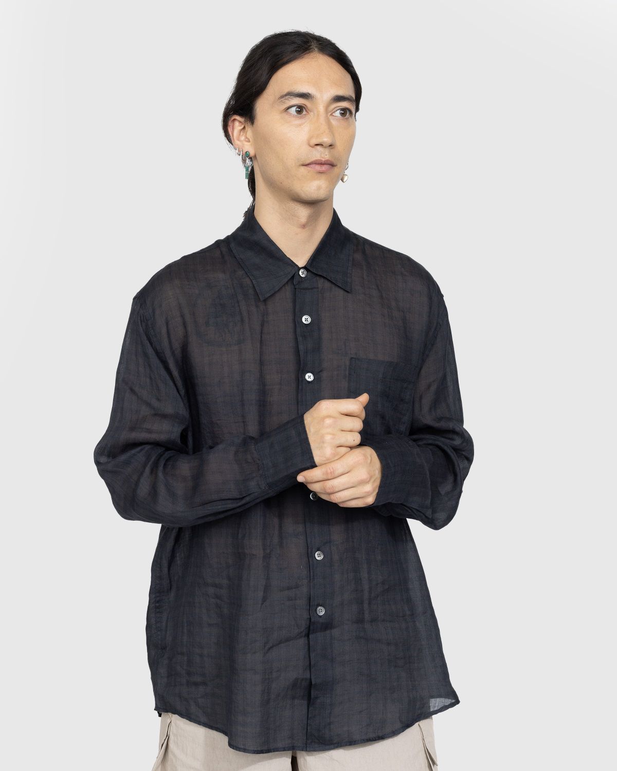 Our Legacy – Above Shirt Night Check Print - Shirts - Black - Image 2