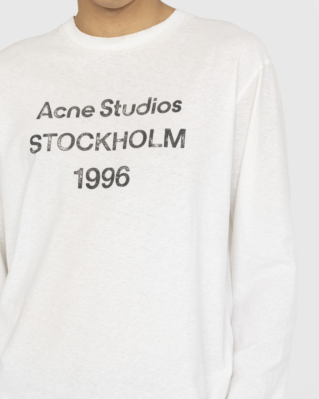 Acne Studios – Logo Long-Sleeve T-Shirt Optic White - Longsleeves - White - Image 6