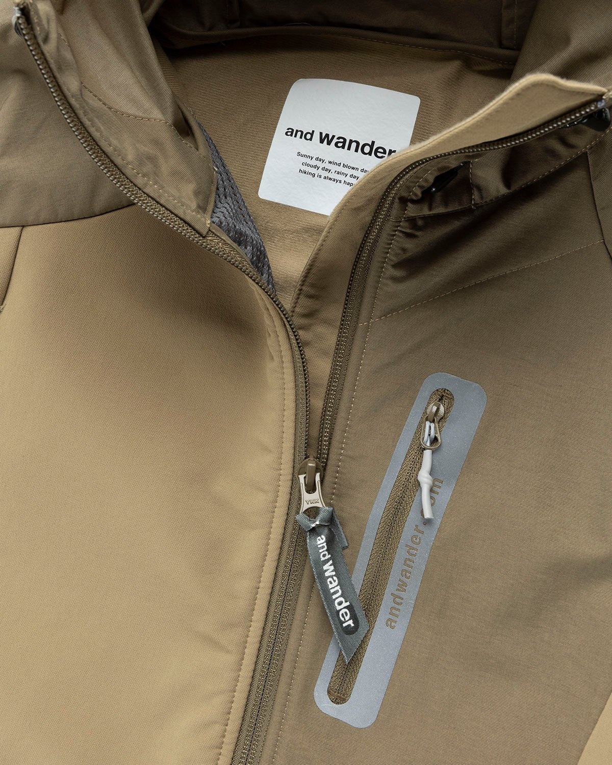 And Wander – Stretch Shell Jacket Dark Beige - Outerwear - Beige - Image 3