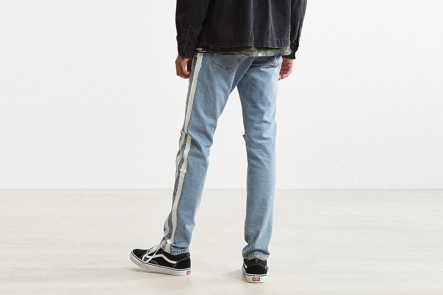 Side Stripe Painted Jeans