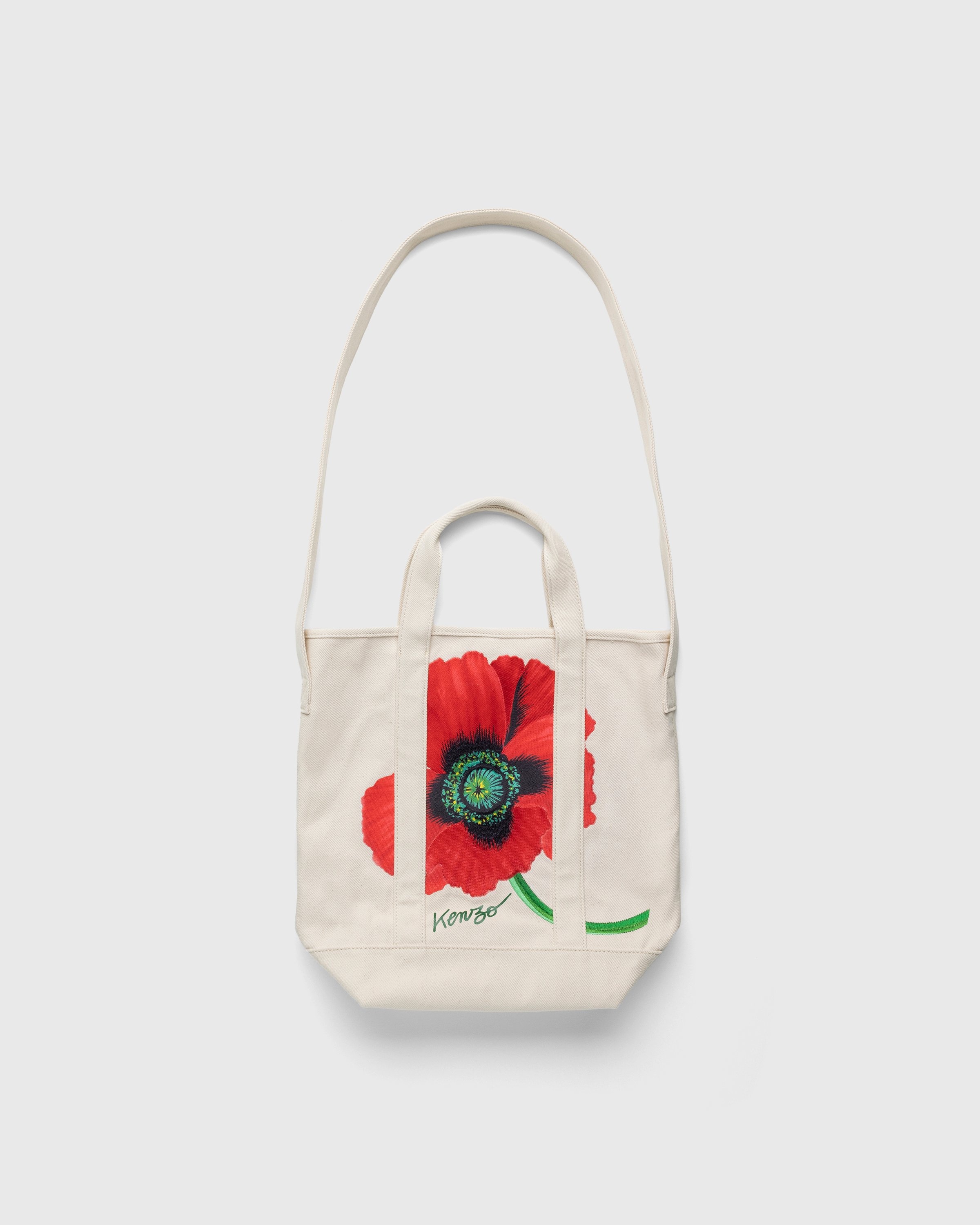 Kenzo – Poppy Tote Bag Ecru - Bags - Beige - Image 1