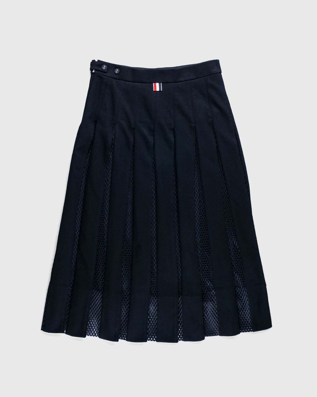 Thom Browne x Highsnobiety – Men's Pleated Mesh Skirt Black - Midi - Black - Image 2