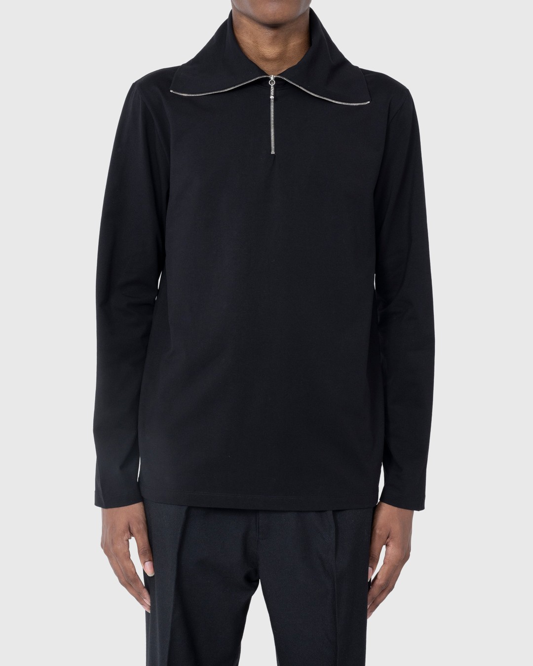 Jil Sander – Zip-Up Longsleeve Black - Longsleeves - Black - Image 2