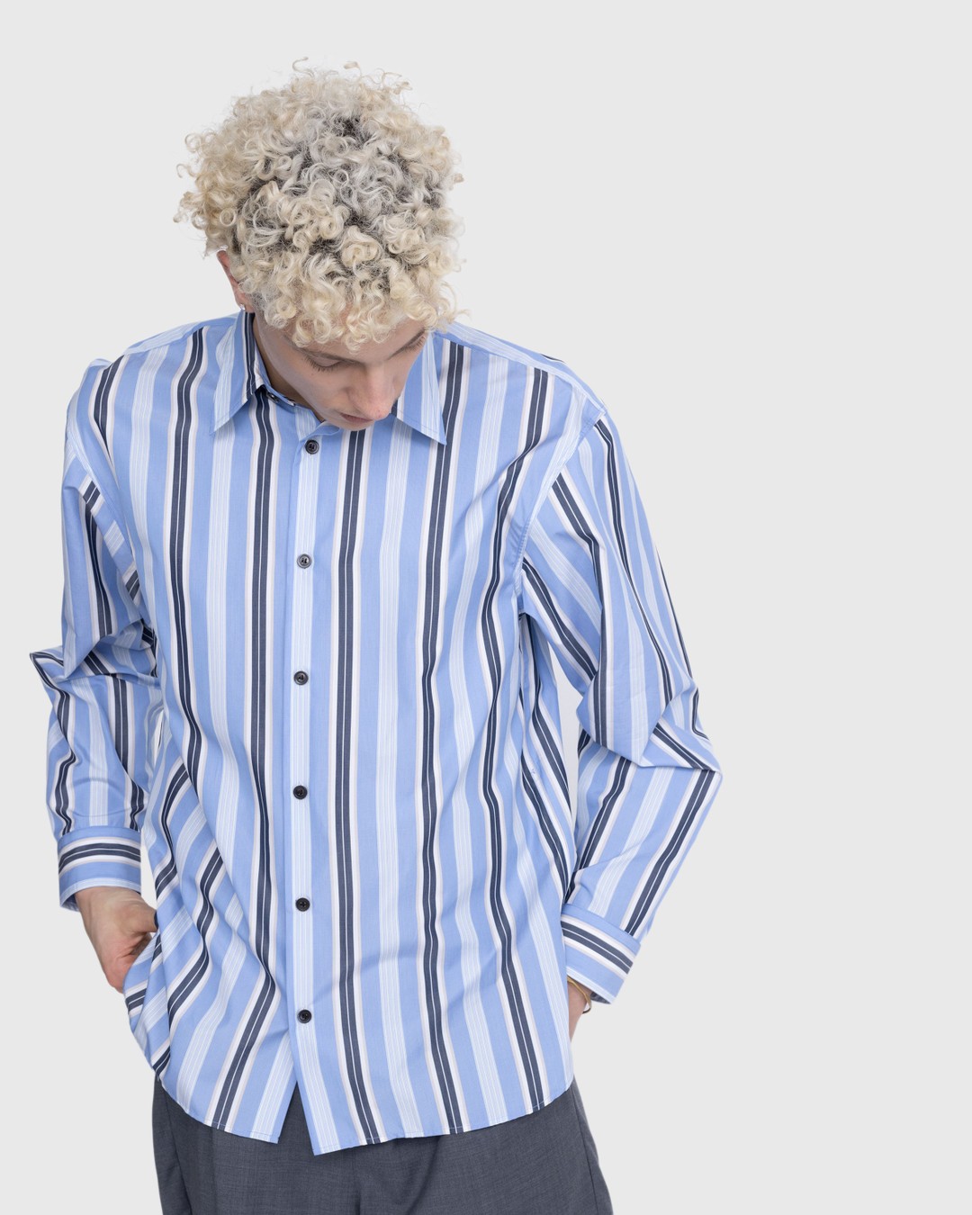 Dries van Noten – Croom Shirt Light Blue - Shirts - Blue - Image 6