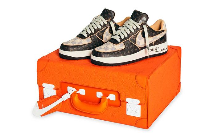 louis vuitton nike af1 air force 1 virgil abloh collab price sale auction buy release date info buy colorway box trunk collection colorways