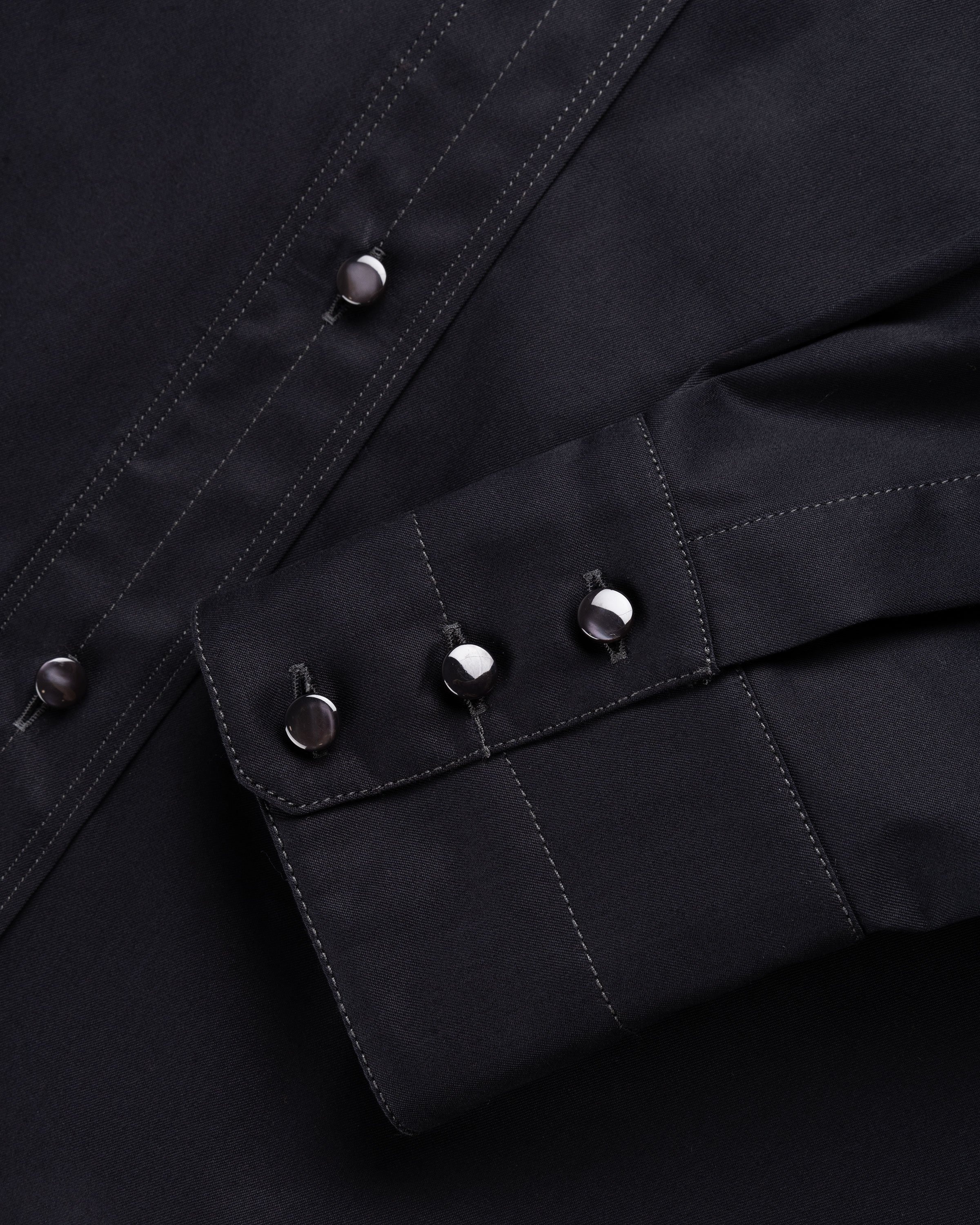 Lemaire – Relaxed Western Shirt Black - Shirts - Black - Image 6
