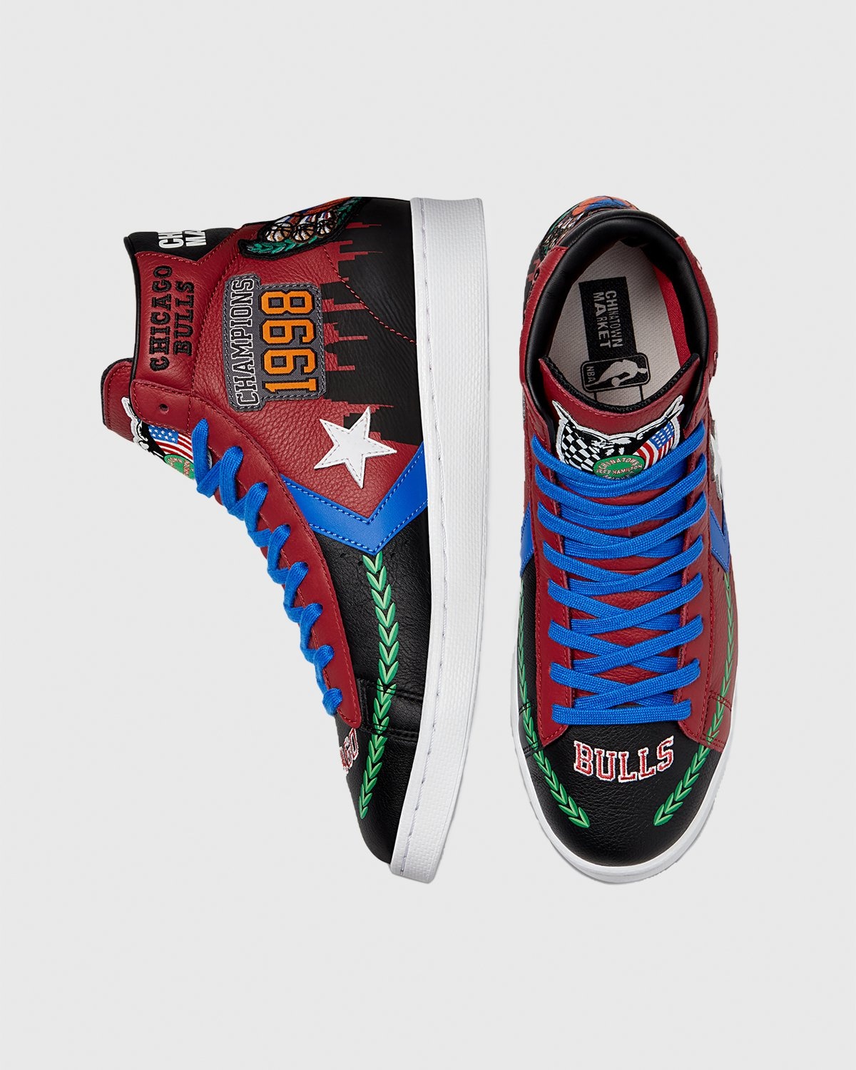 Converse x Jeff Hamilton – Pro Leather High Garnet/Hyper Royal - Sneakers - Multi - Image 3