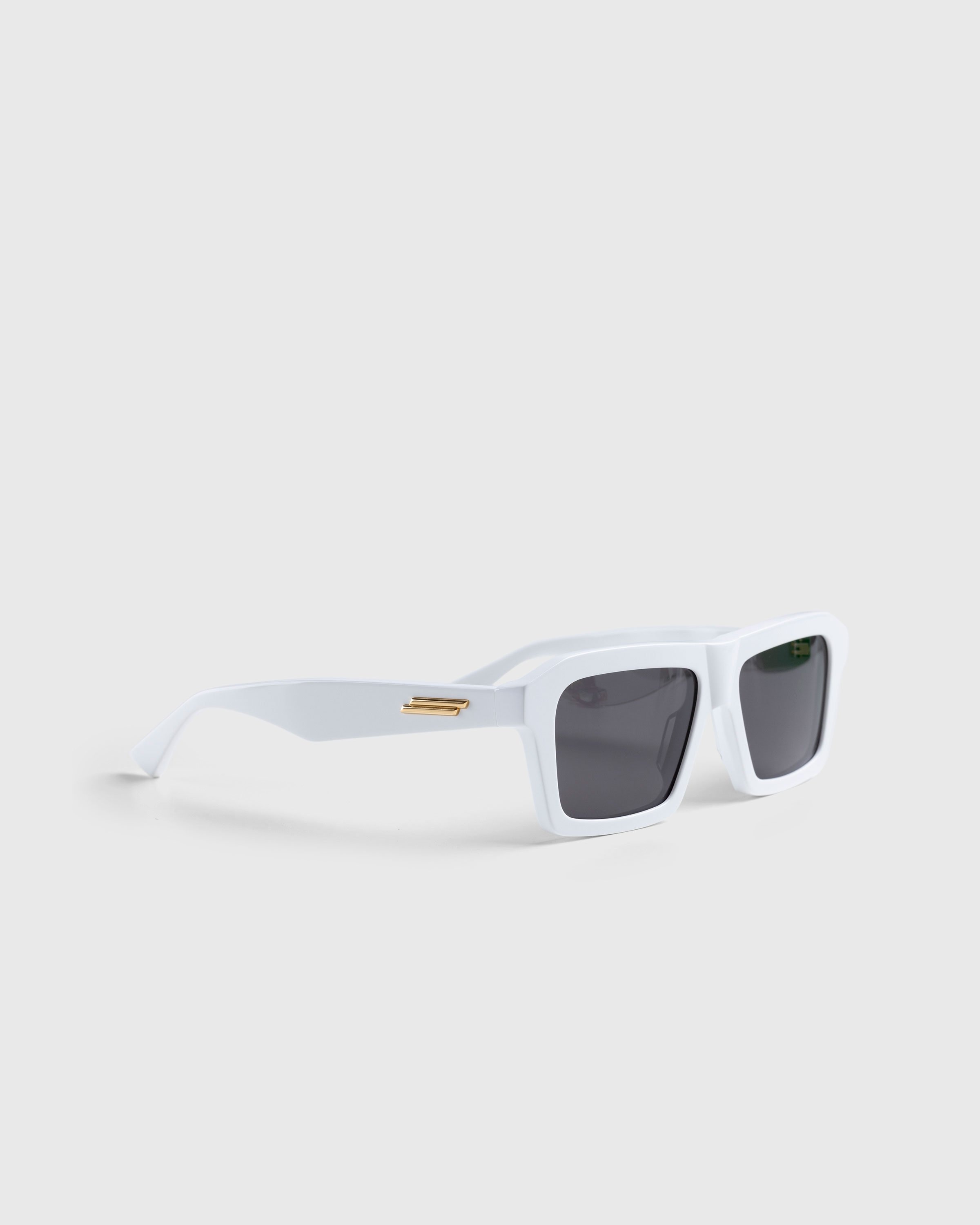 Bottega Veneta Classic Square Sunglasses White White Grey