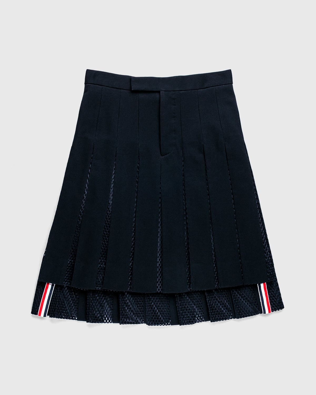 Thom Browne x Highsnobiety – Women’s Pleated Mesh Skirt Black - Suits - Black - Image 1