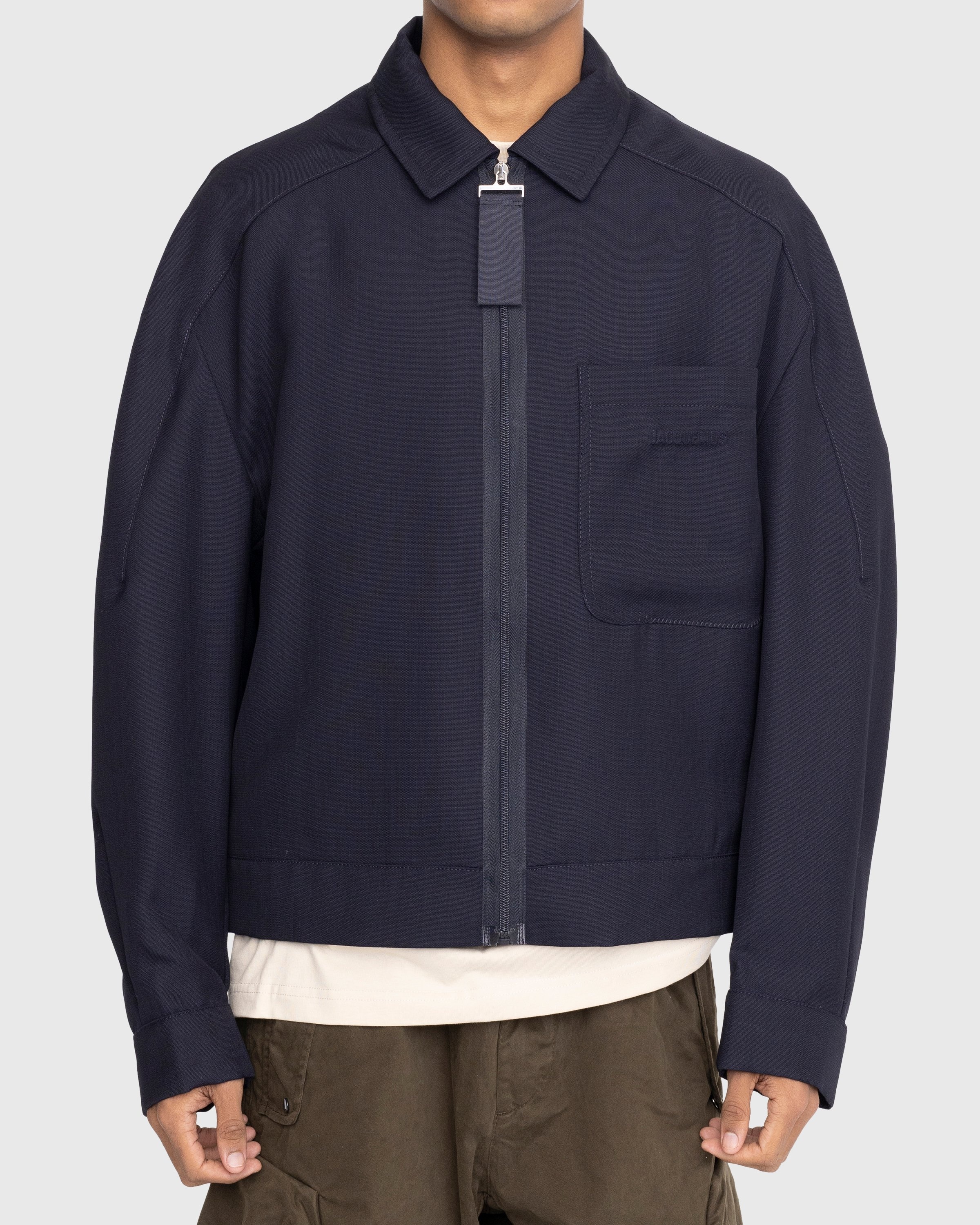 JACQUEMUS – Le Blouson Linu Navy - Outerwear - Blue - Image 2