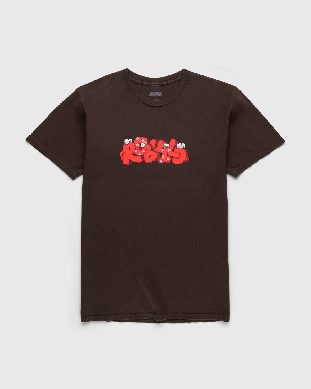 Infinite Archives x KAWS x Rebuild Foundation – Rebuild T-Shirt Brown - Tops - Brown - Image 1