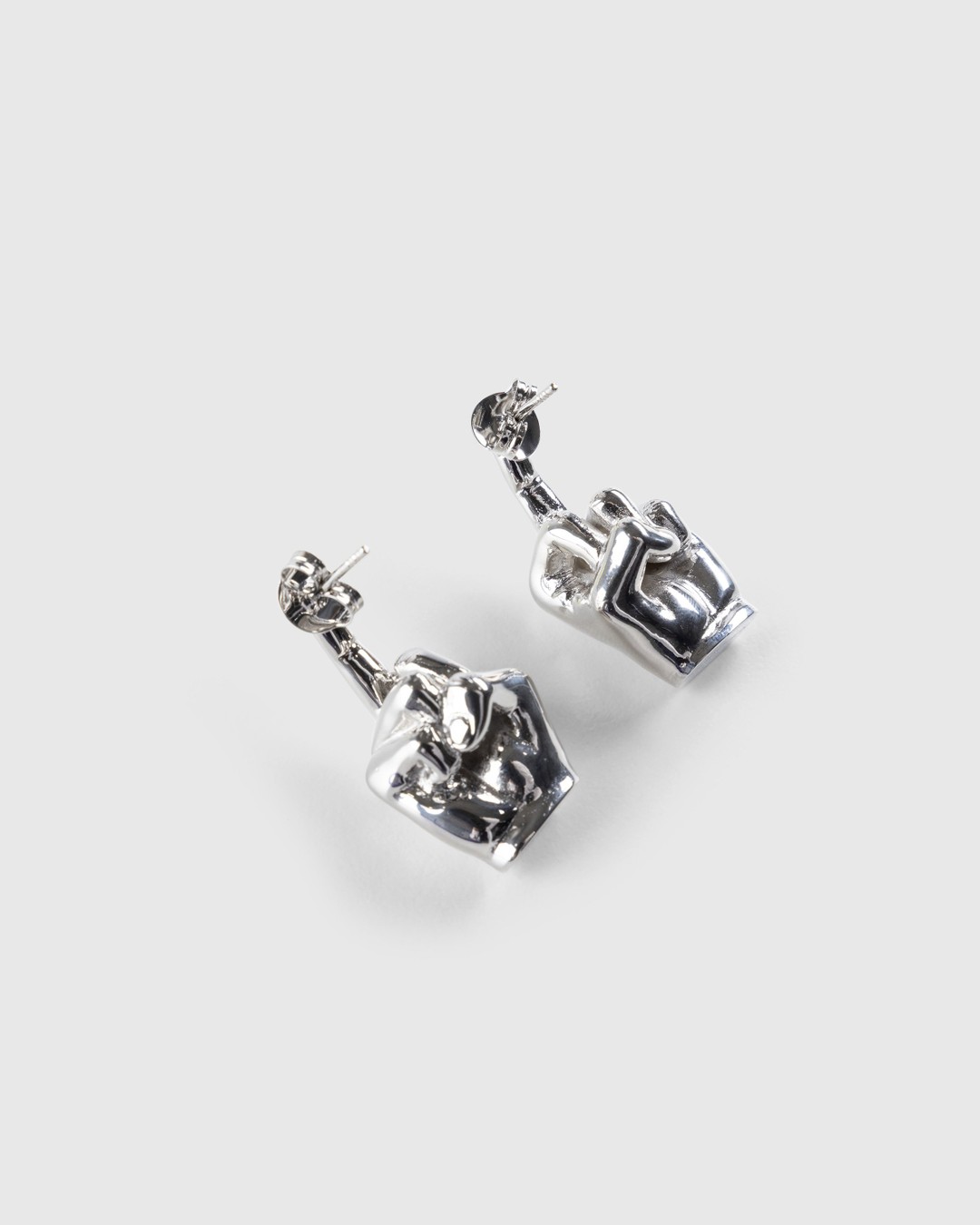 Y/Project – Mini Fuck U Earrings Silver - Jewelry - Silver - Image 2