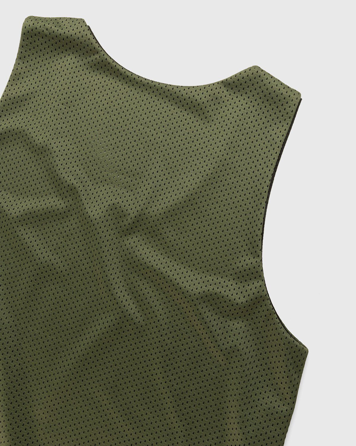 Highsnobiety – HS Sports Reversible Mesh Tank Top Black/Khaki - Men Tops - Green - Image 9
