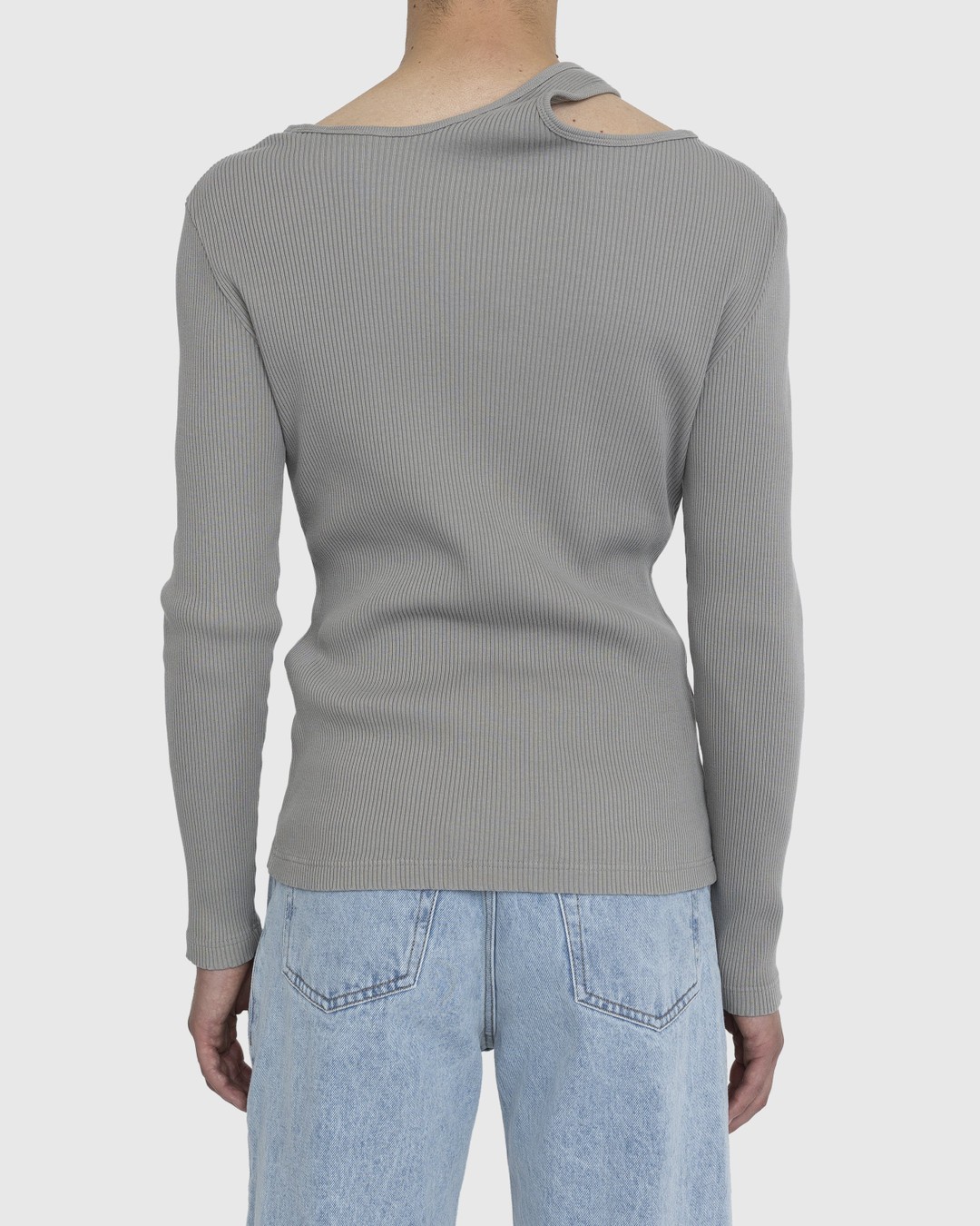 Y/Project – Classic Double Collar T-Shirt Taupe - Tops - Grey - Image 4