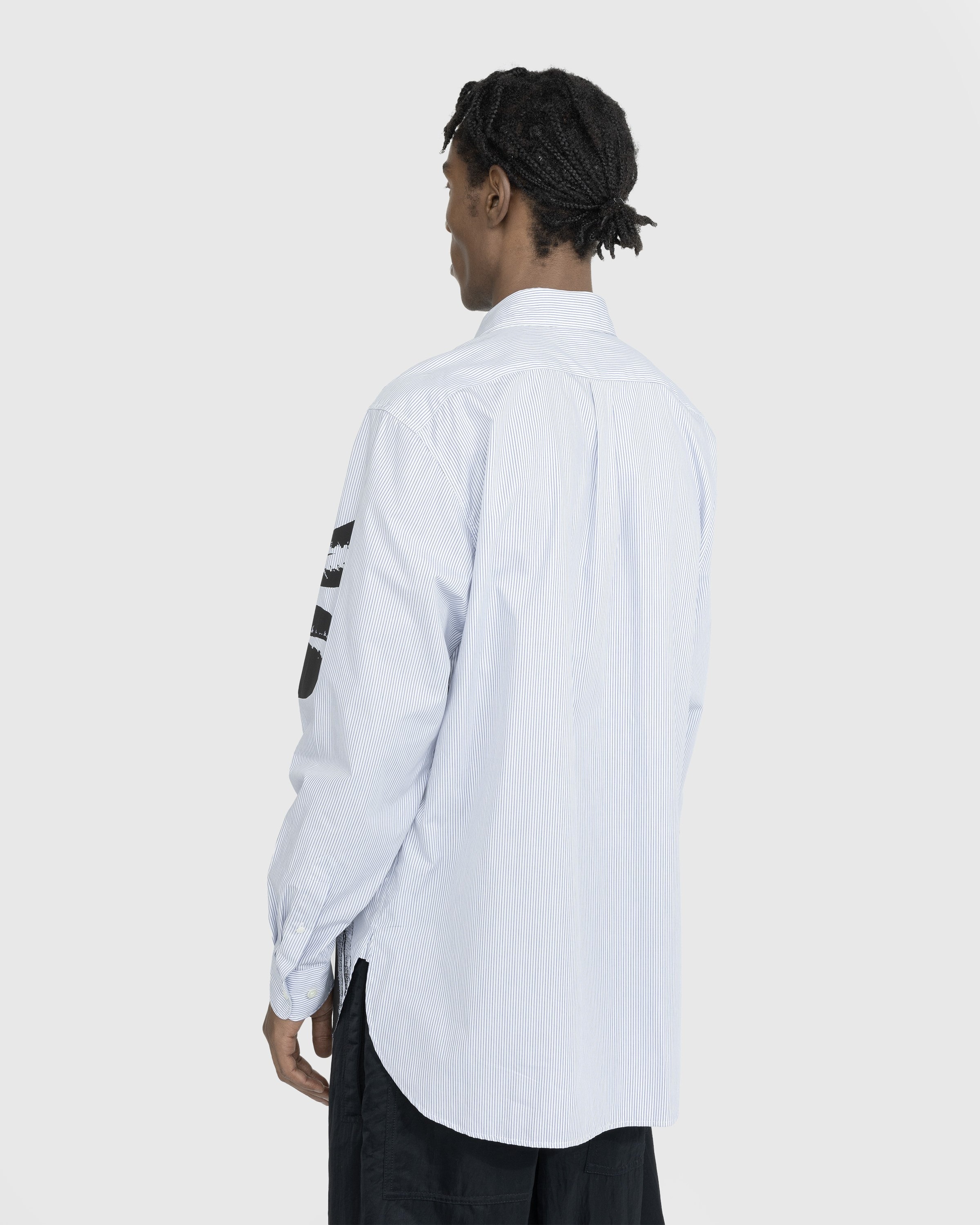 Dries van Noten – Cannon CS Shirt White - Shirts - Blue - Image 3