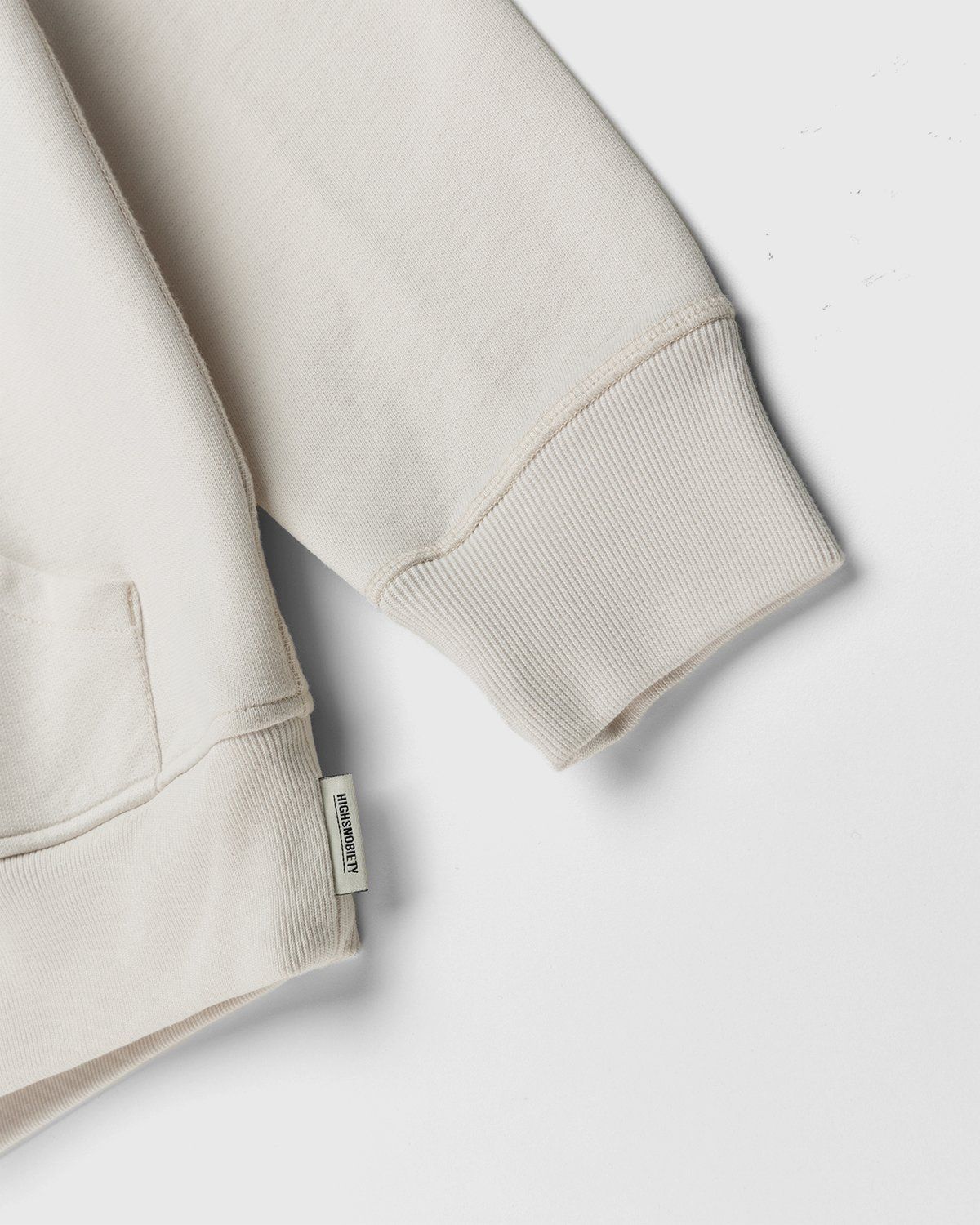 Highsnobiety – Logo Hoodie Natural - Sweats - Beige - Image 4