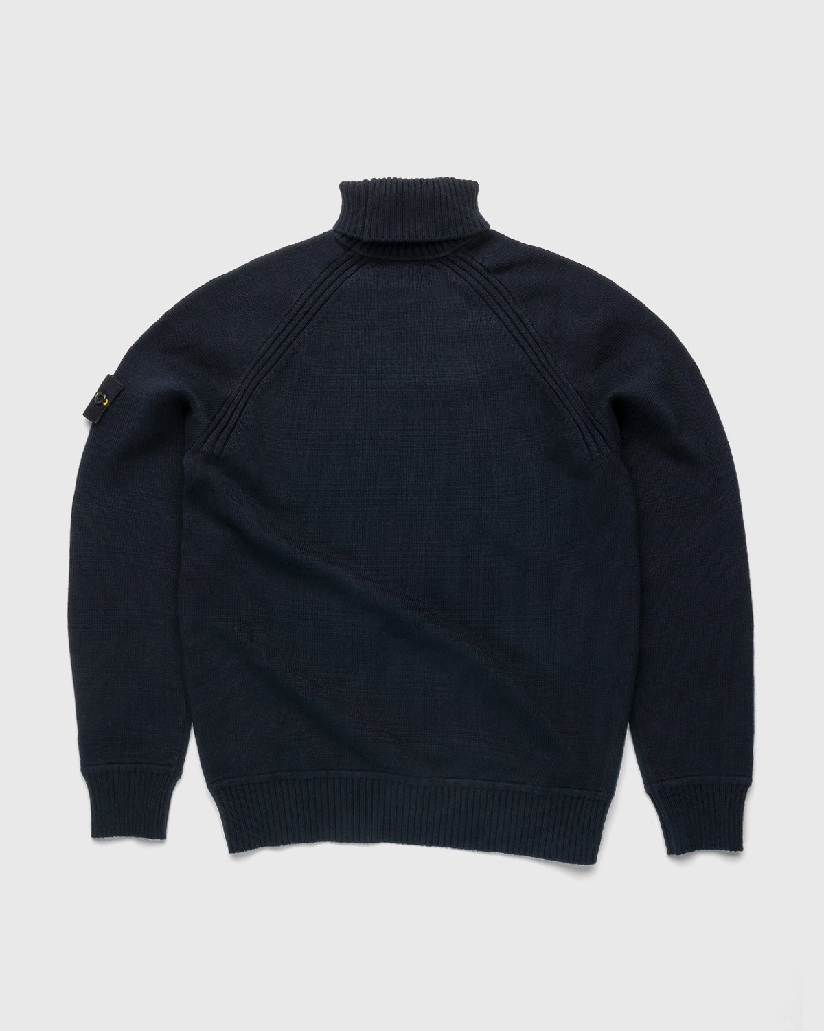 Stone Island – Knit Turtleneck Navy Blue - Sweats - Blue - Image 2