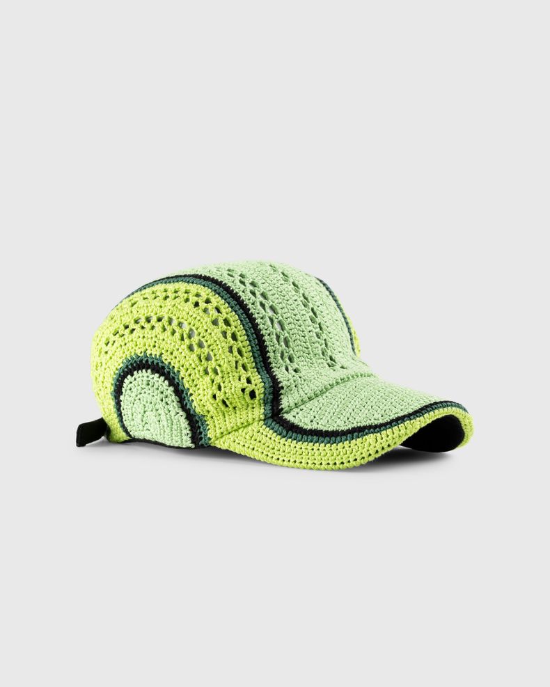 Crochet Baseball Cap Reptile Green