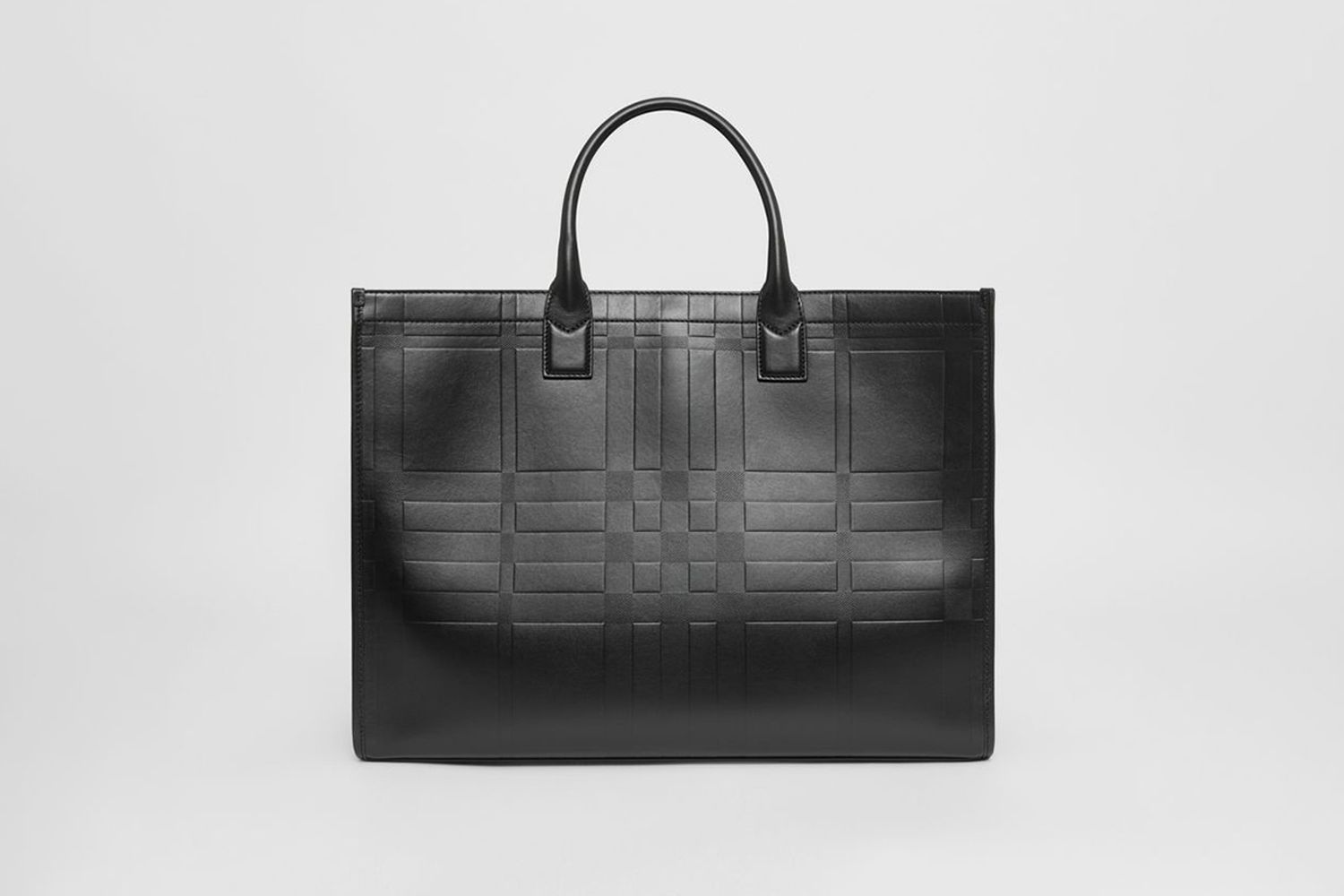 Embossed Check Tote