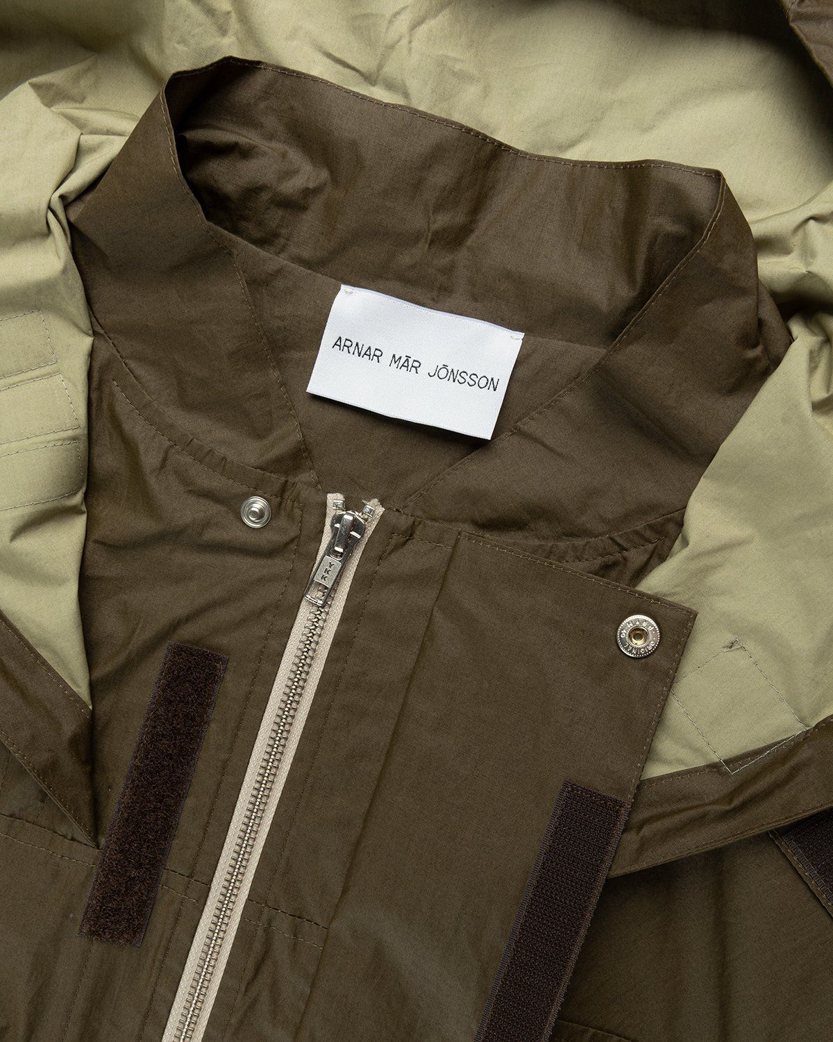 Arnar Mar Jonsson – Skel Hooded Jacket Beige/Chocolate - Jackets - Brown - Image 3