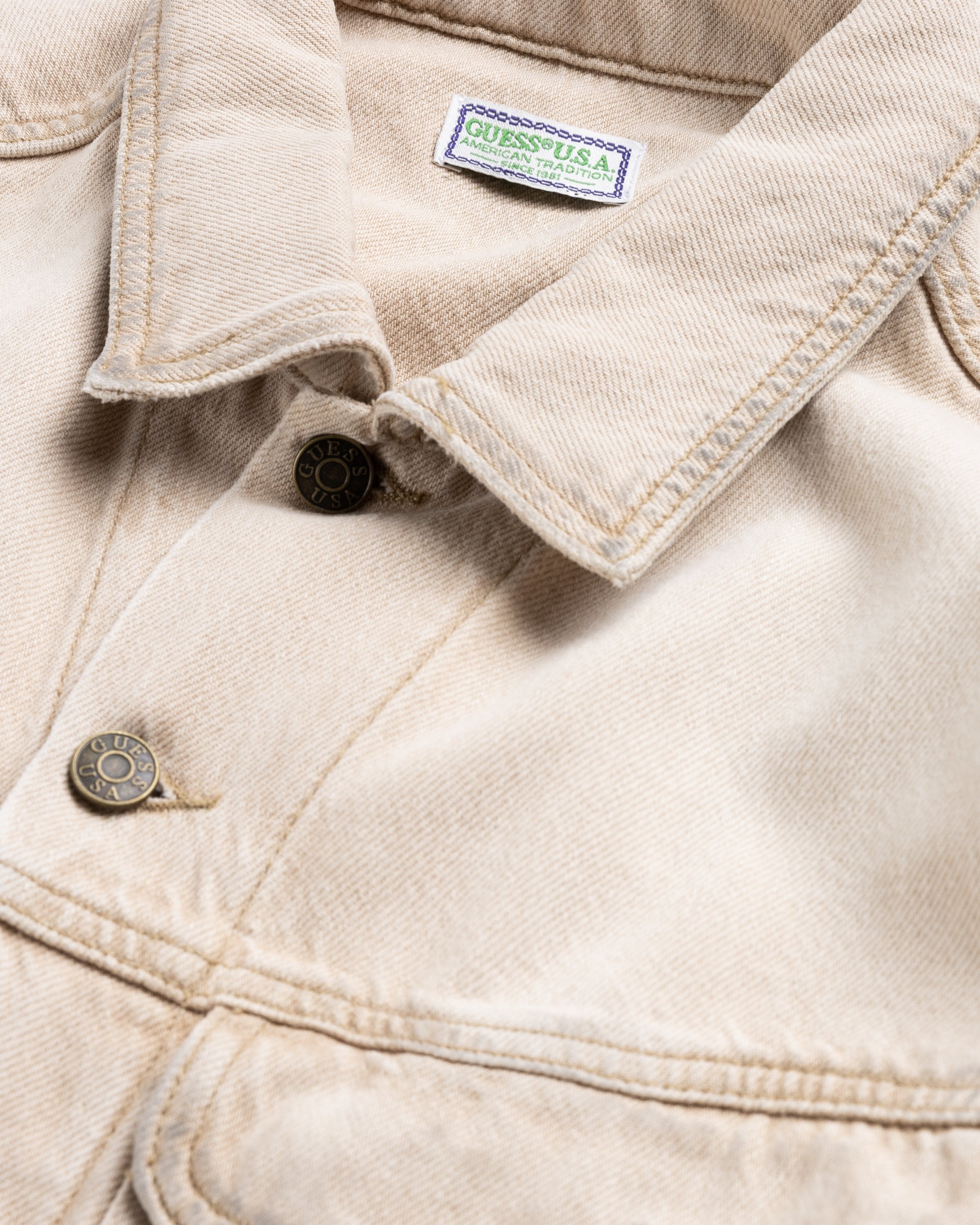 Guess USA Vintage Denim Jacket Beige Highsnobiety Shop