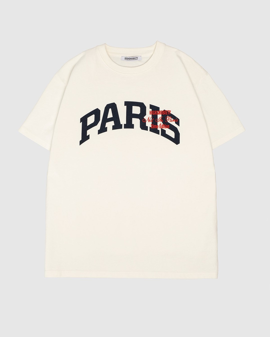 Highsnobiety – Not In Paris College Logo T-Shirt White - Tops - White - Image 1
